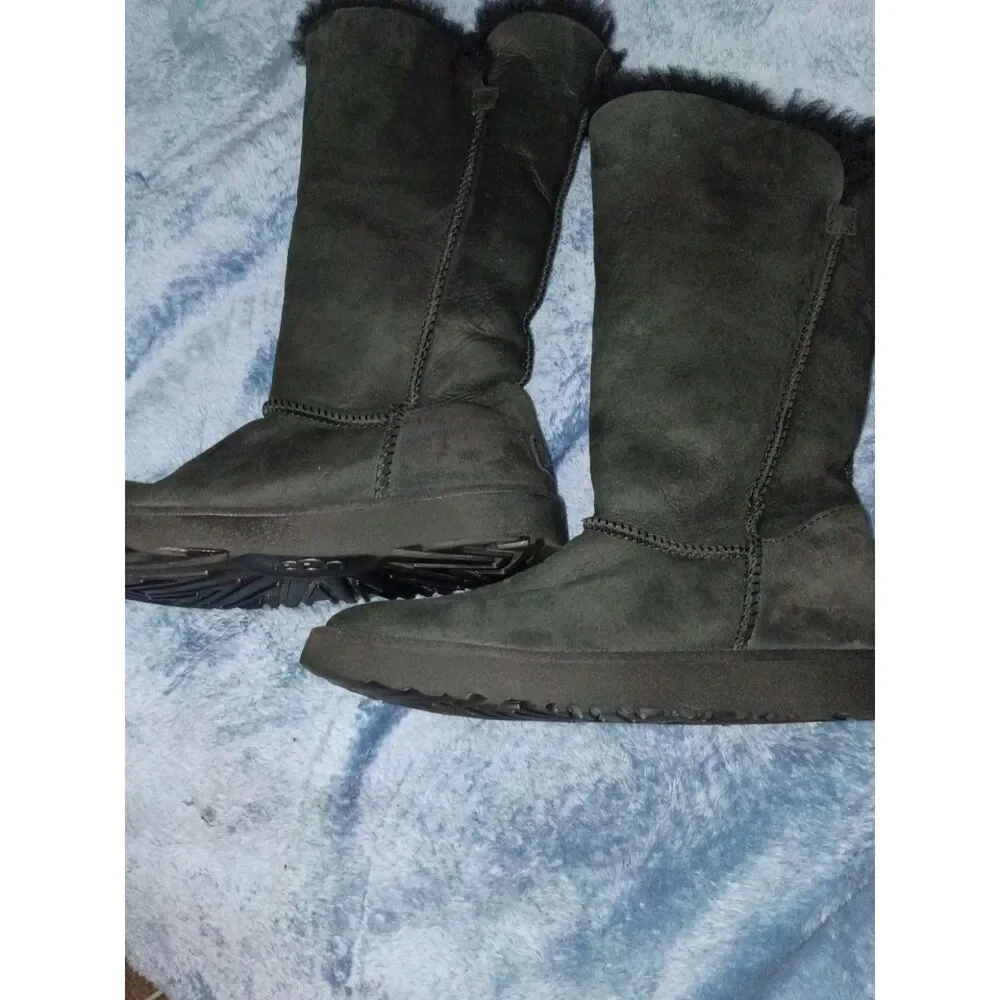 UGG Australia Suede black tall boots women size 6